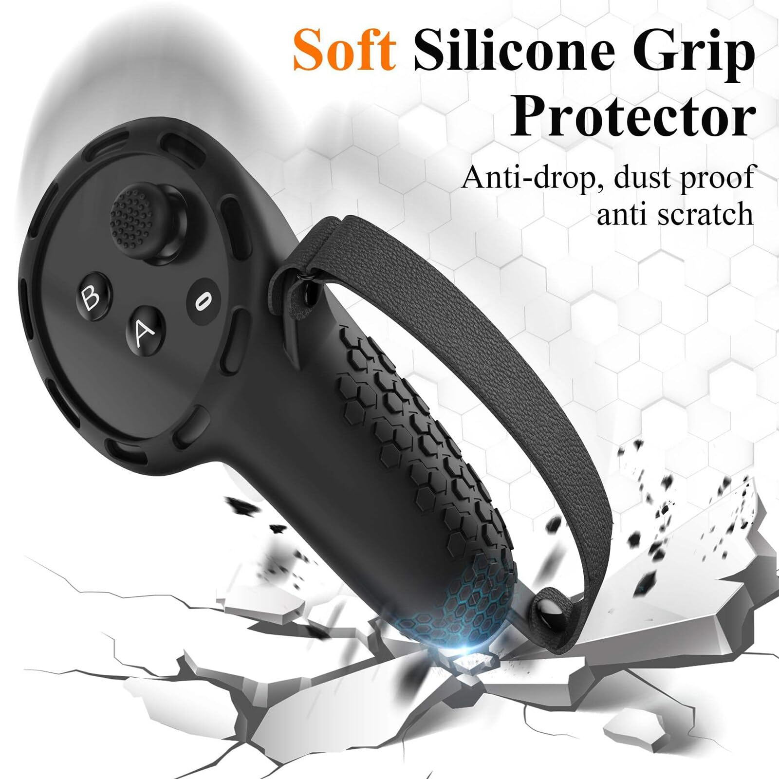 Ensemble de coques en silicone pour Meta Quest 3,Accessoires pour Meta Quest 3,Silicone pour Les articulations,une coque de protection pour manette de réalité virtuelle