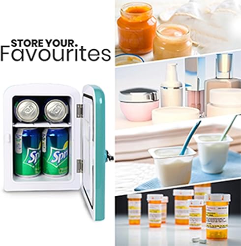 Miniatura 10 de Koolatron Mini nevera – Refrigerador para dormitorio, oficina, enfriador de bebidas portátil de mesa, refrigerador de 12 V 110 V para bebidas,