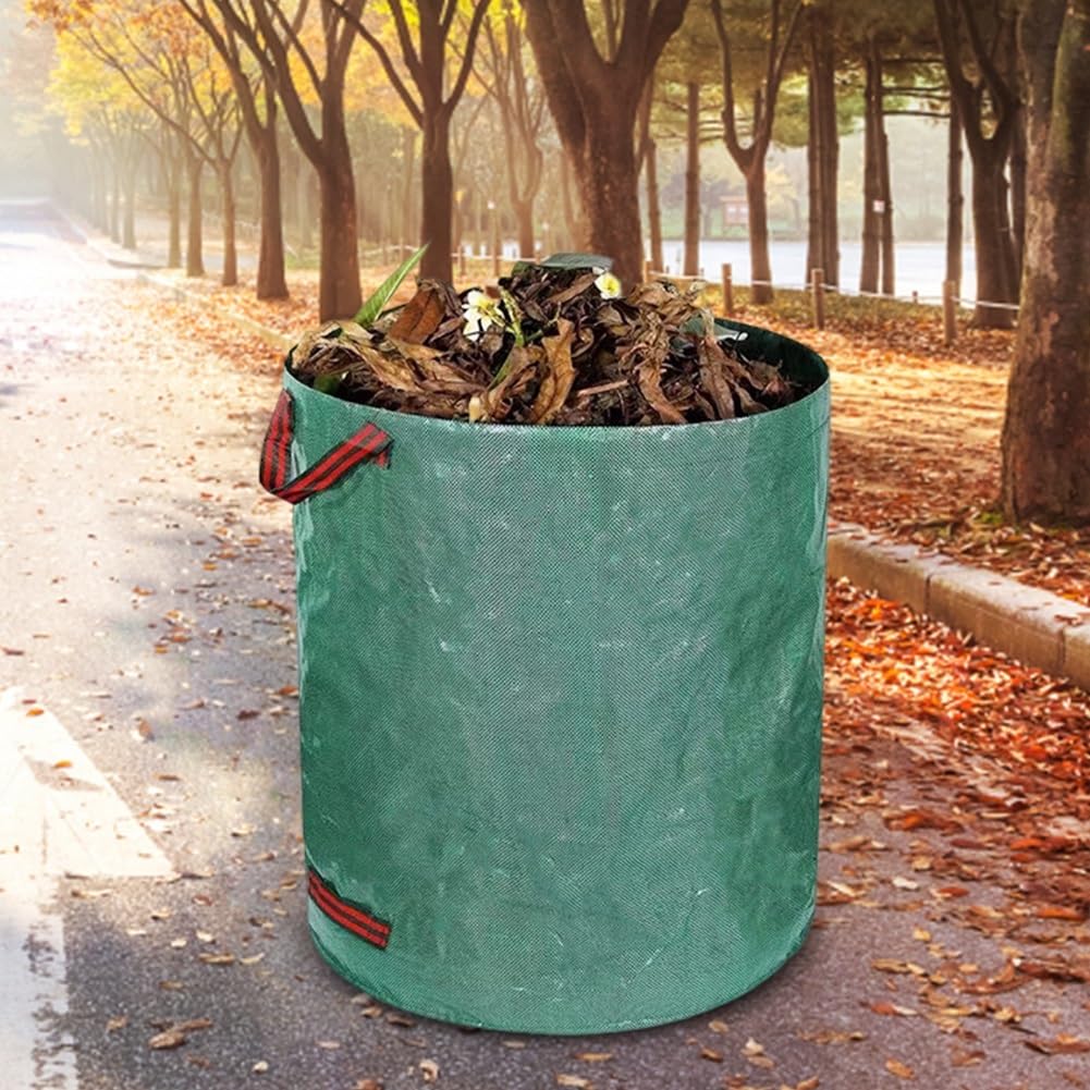 Bolsa de residuos jardín reutilizable, saco hojas impermeable, almacenamiento basura Bolsa para hojas