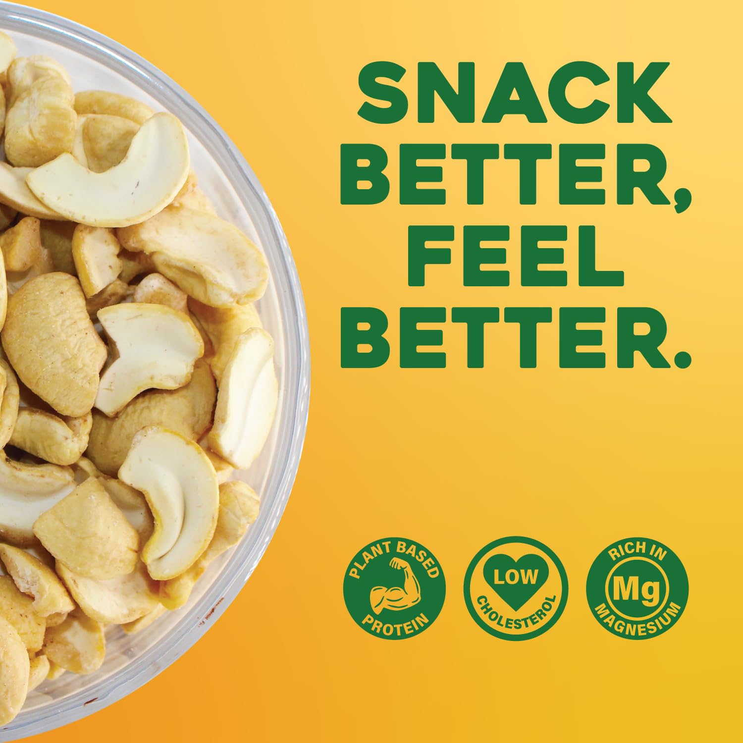 Sunbest Natural Raw Cashew Halves & Pieces, 3 lbs – Unsalted & Unroasted – Large Cashews to Eat – For Party Snacks, Baking & Topping – Rich in Plant-Based Protein & Fiber (48 oz)