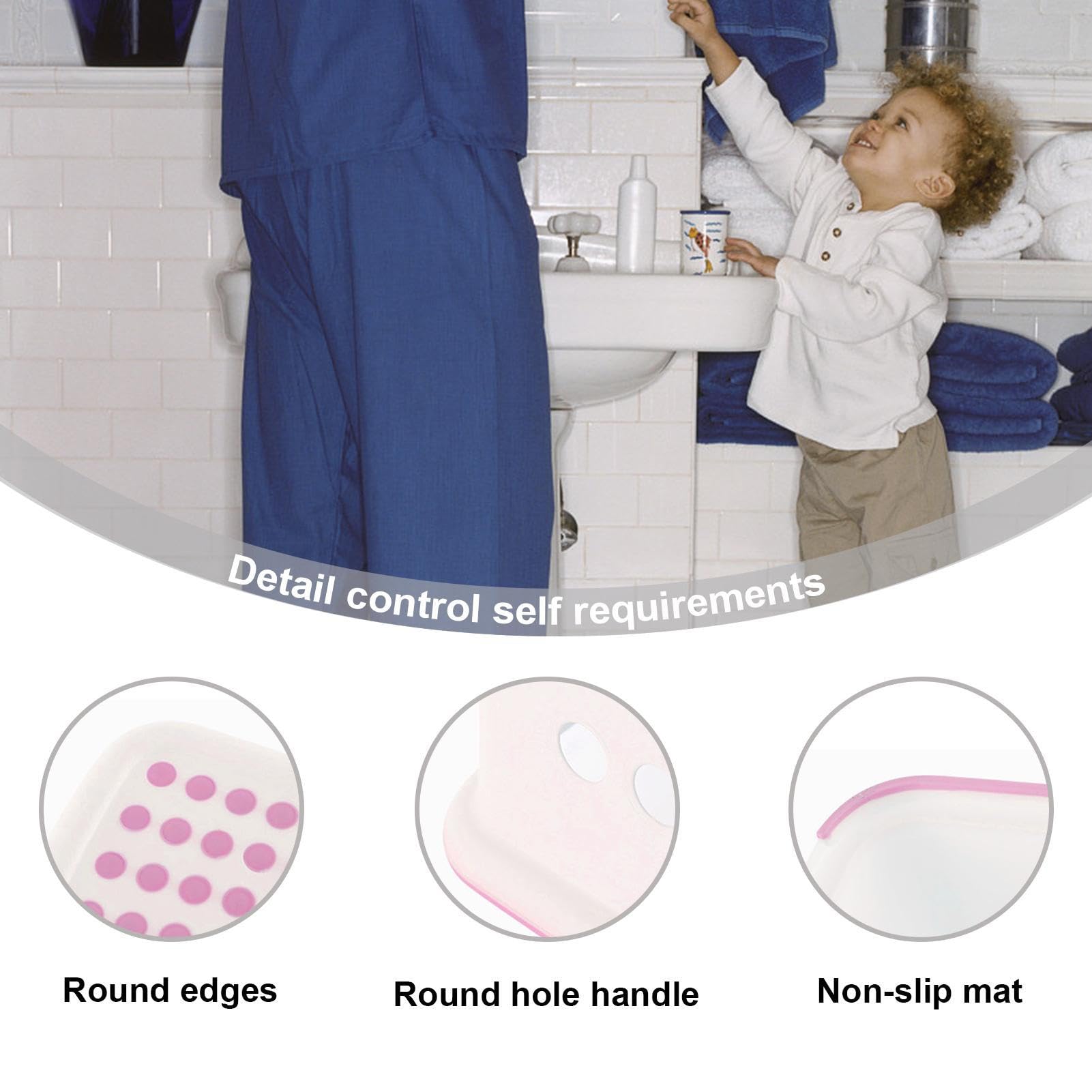 Poggiapiedi E Sgabello Da Bagno Per Bambini: WC Impilabile Con Antiscivolo 360°, Design A C, Robusto E Portatile, Per Tutte Le Età