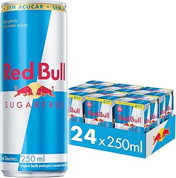Red Bull Energético, Sugar Free, Sem Açúcar, 250ml, 24 latas