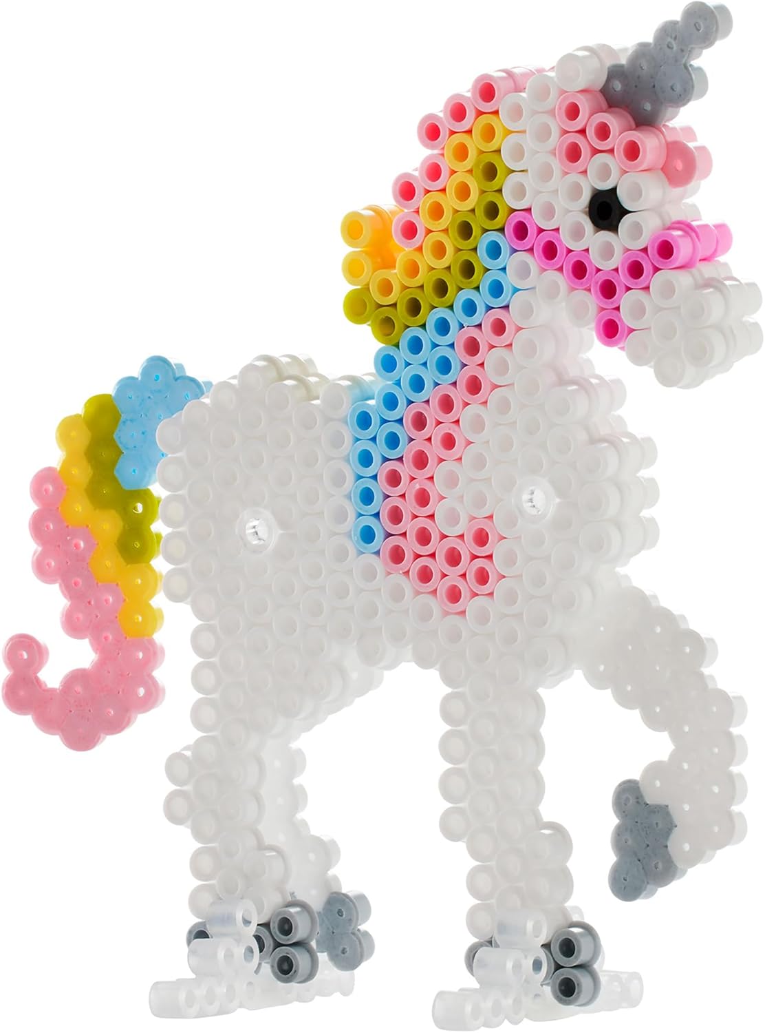 Hama Hanging Box - Unicorns | Approx. 2.000 Beads, 1 Large Hexagonal Pegboard, 4 Bead Supports, 1 Connector, Colour Printed Design Sheet, Instructions & Ironing Paper