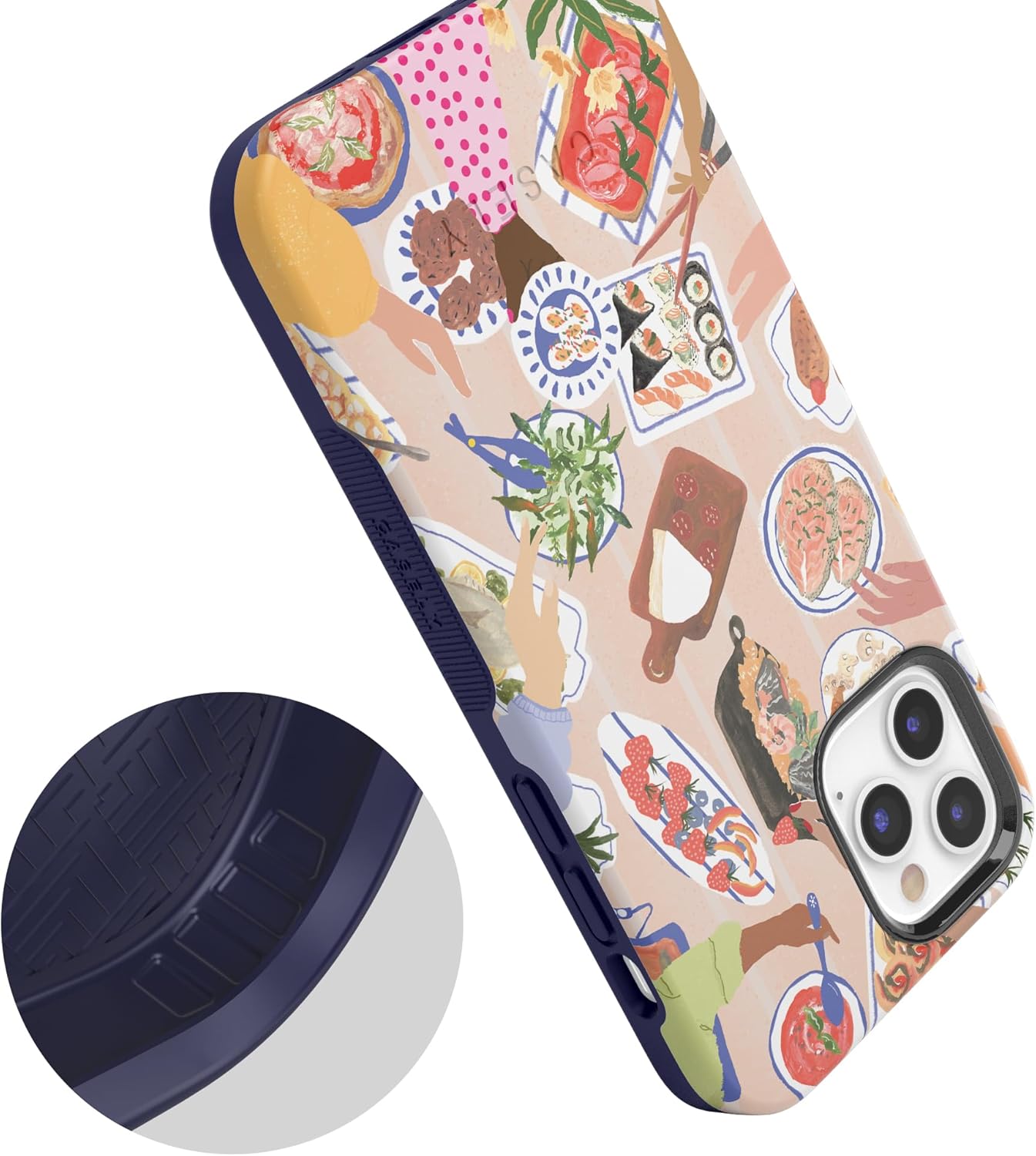 Casely iPhone 12 Pro Max Case | Picnic Party | Painted Collage | Bold Protective Design | MagSafe Compatible Design
