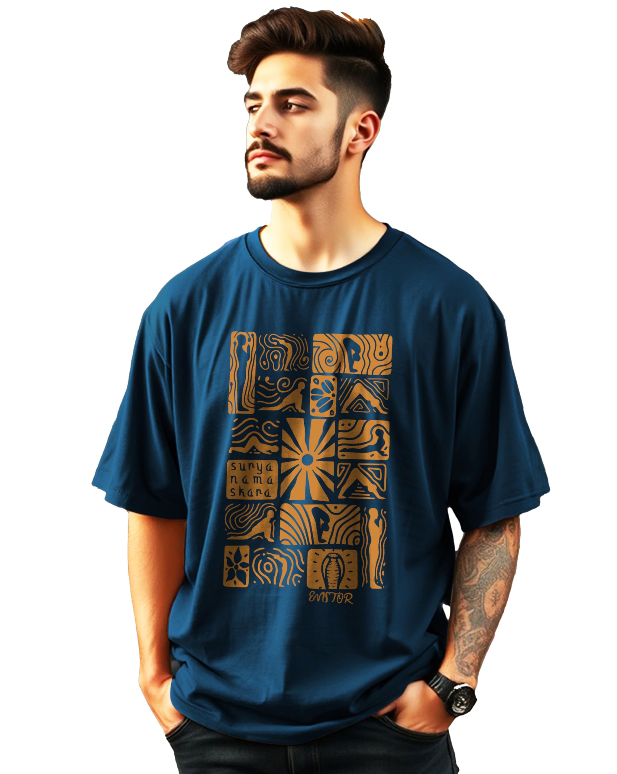 Men's T-Shirts||Oversized Printed with Short Sleeves