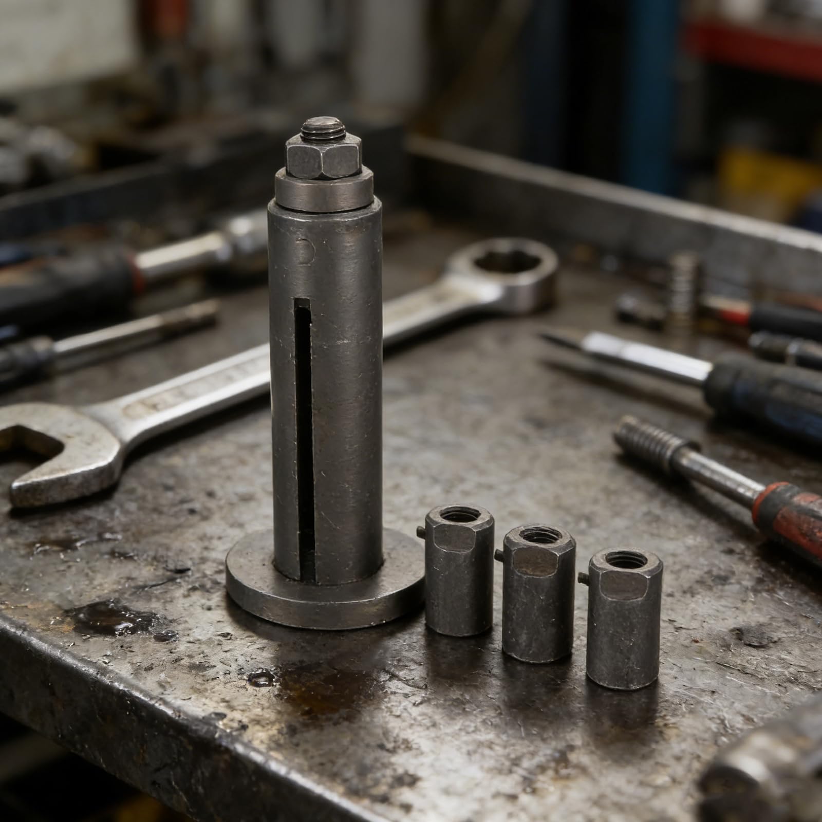 Healvian Extractor de Manivela y Herramienta de Instalación de Cigüeñal de Metal para Motocicleta, Kit Multifuncional para Mantenimiento de Poleas de Motor Todoterreno, Juego