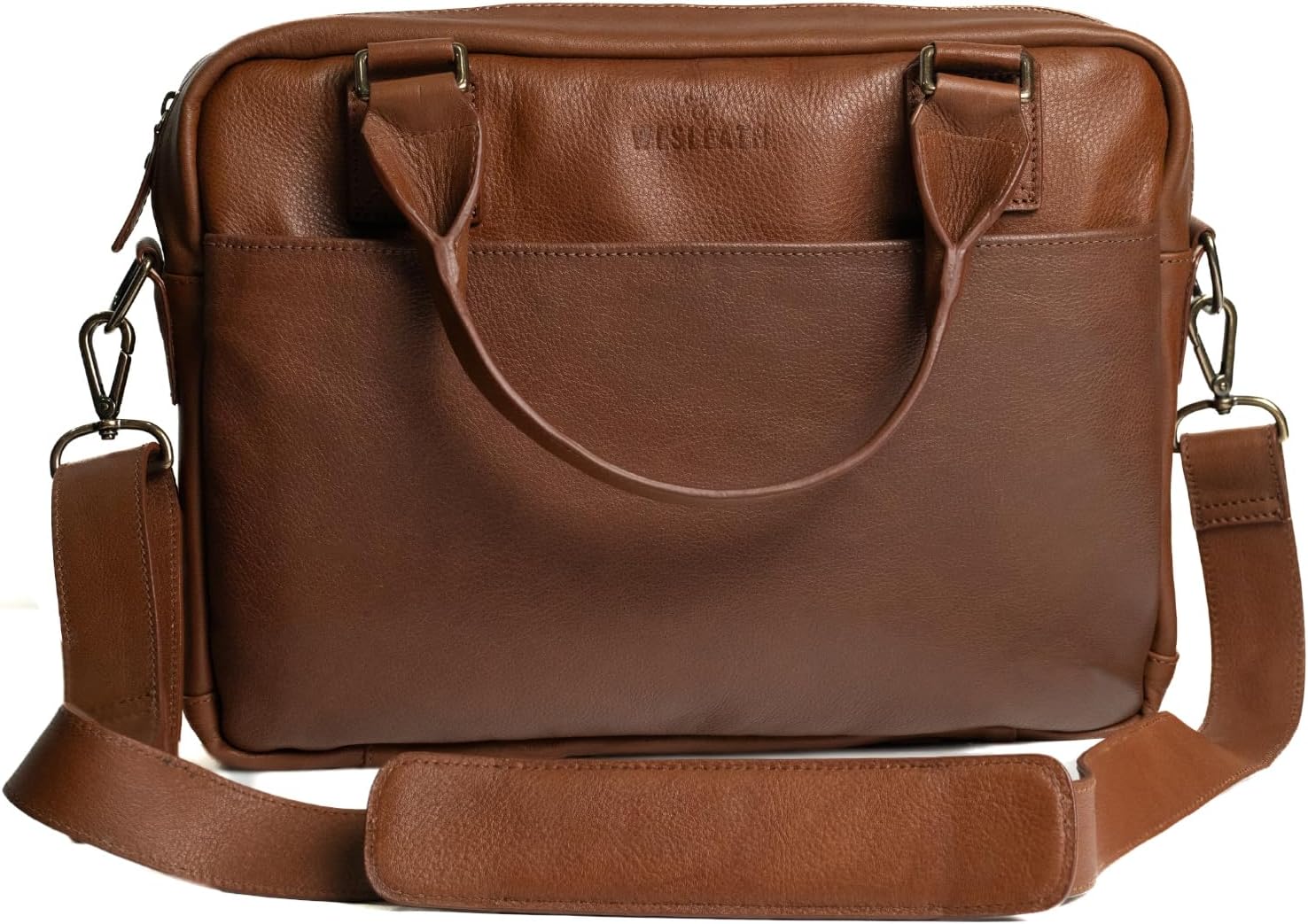 Full Grain Leather Briefcase | Elegant Handmade Leather Briefcase for Men, Perfect for Work and Business.