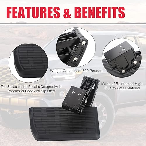 Miniatura 4 de PT392-35100 PT39235100 Escalón de cama trasera para Toyota Tacoma 2012-2022 Reemplazar PT392-35100 Bedstep Escalón retráctil para parachoques de