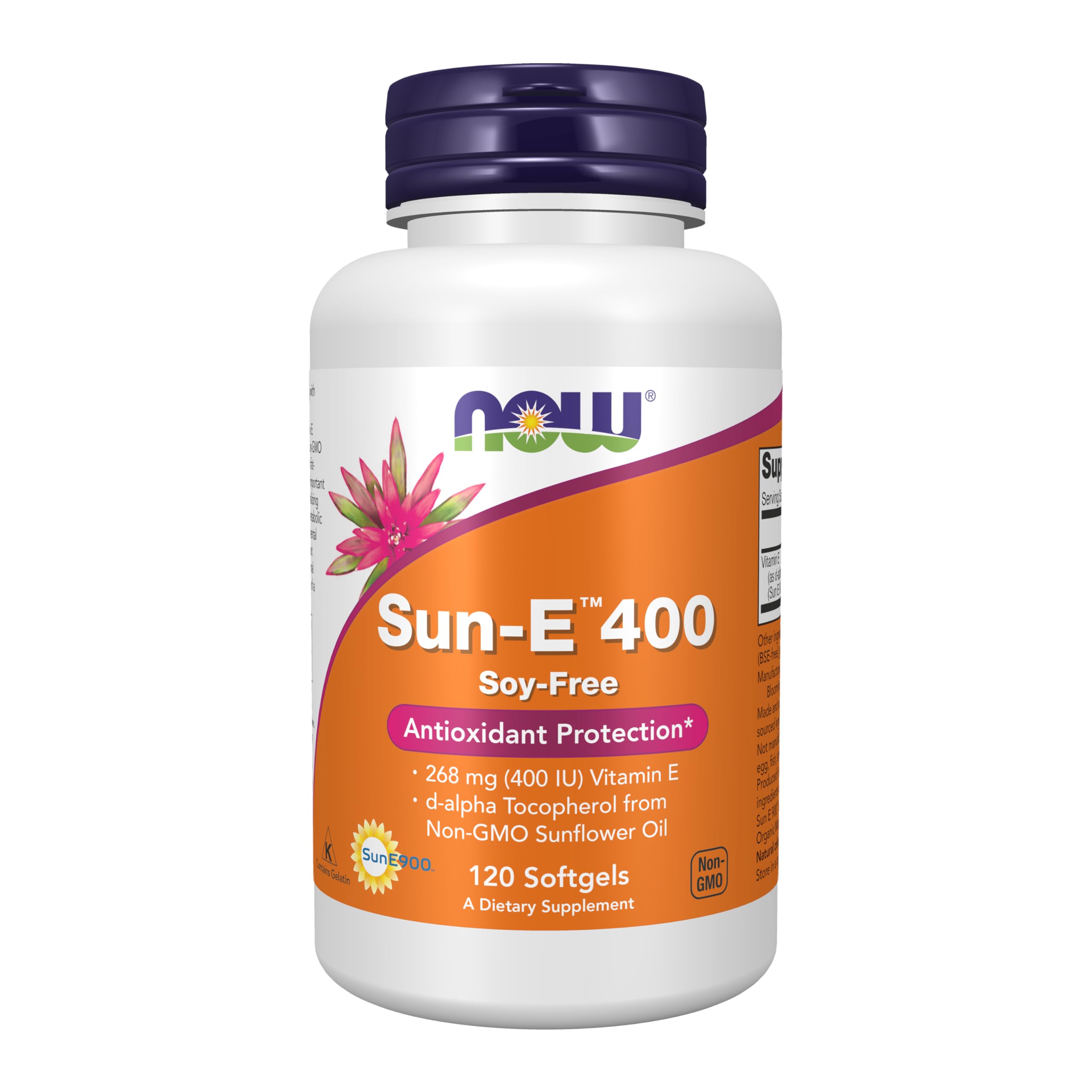 Supplements, Sun-E™ 400 IU with d-alpha Tocopherol from Non-GMO Sunflower Oil, 120 Softgels