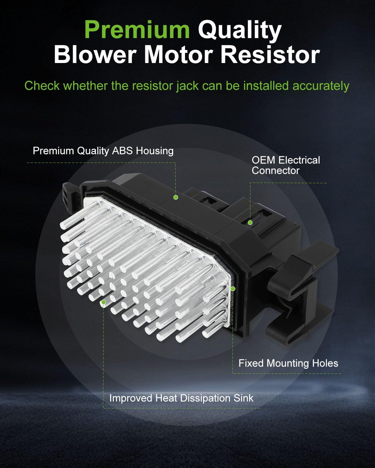 SCITOO HVAC Blower Motor Resistor Regulator Fit for 2013 for Dodge Dart,OE-68163794AA, JA1911 Air Conditioning Heater Fan Resistor Regulator Resistor Replacement