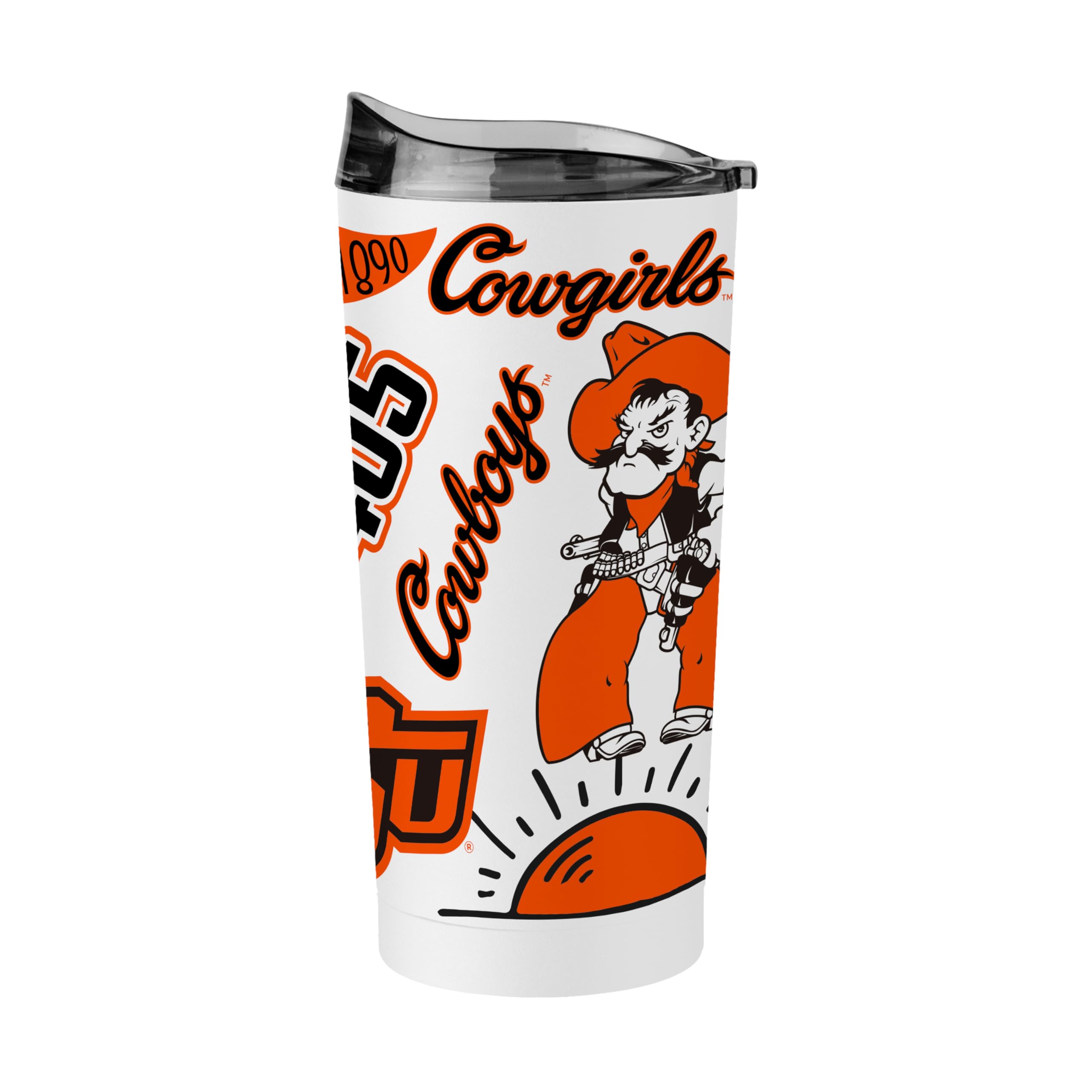 Logo Brands NCAA Native Icons 20 oz Stainless Steel Tumbler – Double Wall Vacuum Insulated