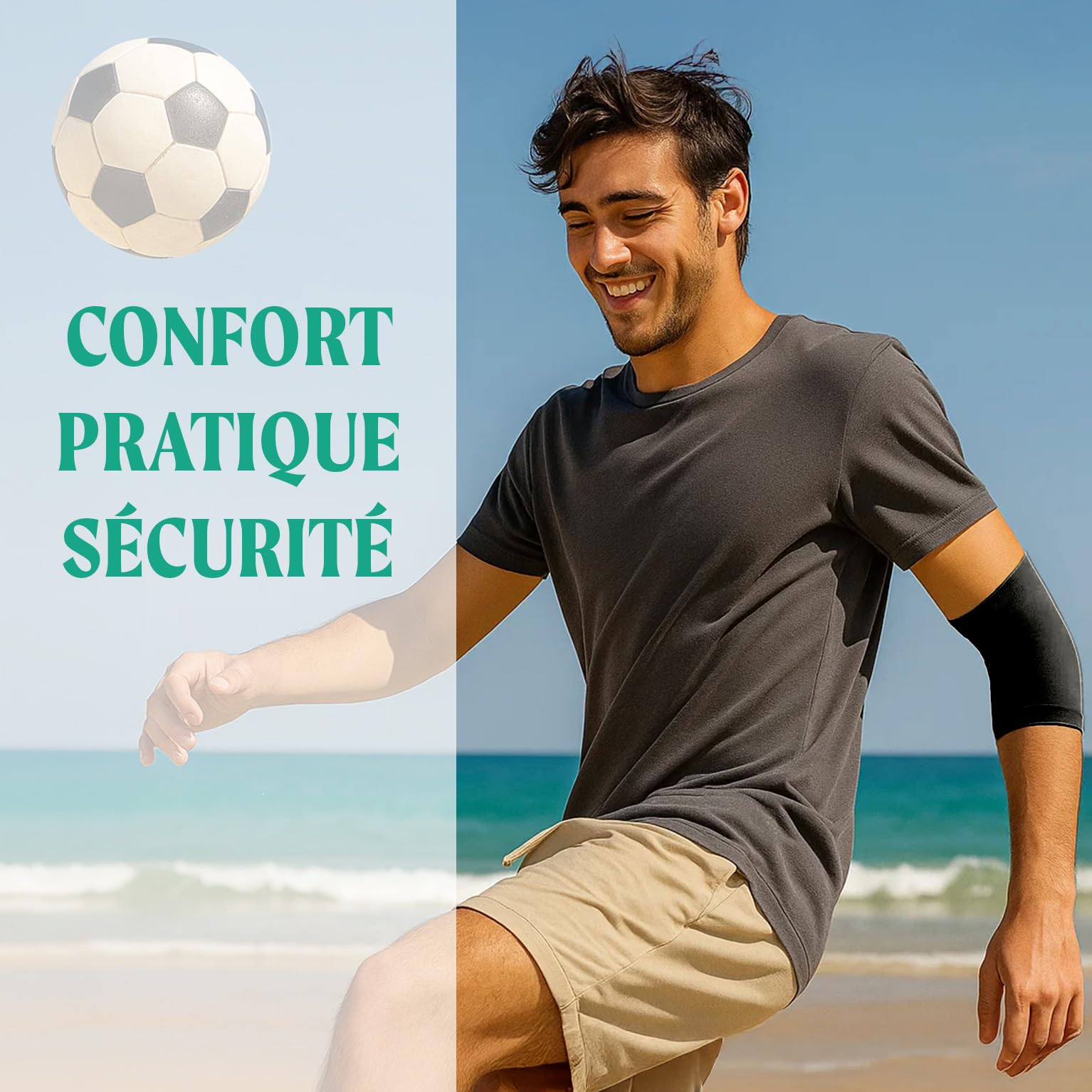 CALZITALY 1 ou 2 Pièces Manchon Bras pour Picc Line, Manchette Homme et Femme de Protection pour Glucometre, Cathéter, Termometre Médical (2 Paires Noires, 3)