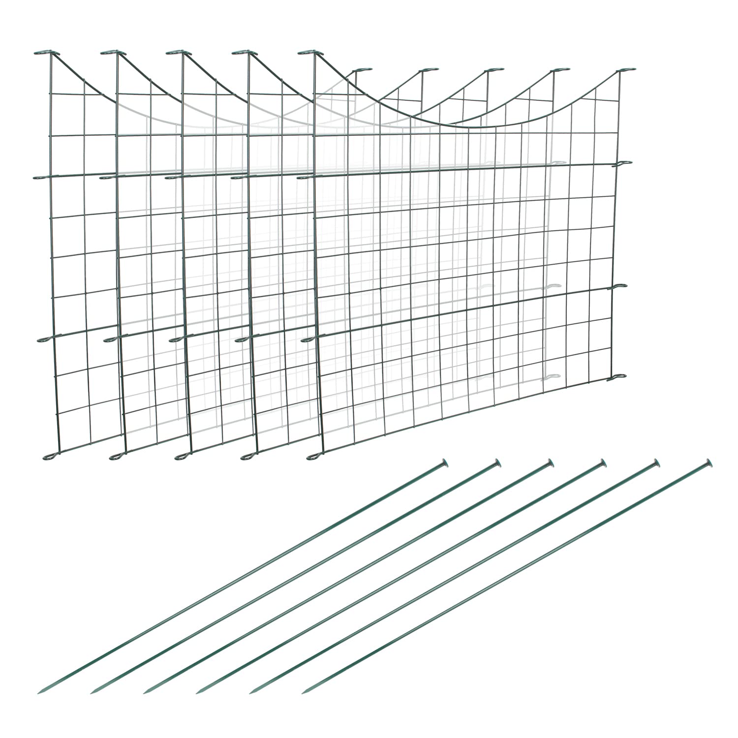 Recinzione Per Laghetto – Set Completo Da 5 Pannelli In Metallo, Con 6 Aste Di Fissaggio, Espandibile, Altezza 71 Cm, Ideale Per Giardino E Piccoli Animali