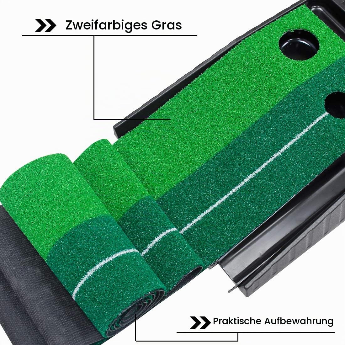Signstek Golf Putting Matte mit automatischer Ballrückgabe