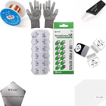 2UUL SpareScrew12 Screws for iPhone Repairs 12 Types 1200Pcs/Pack 330 Pieces Total Alloy Steel Phillips Drive Organized Storage Case WYLIE Professional Tools 11 Pack