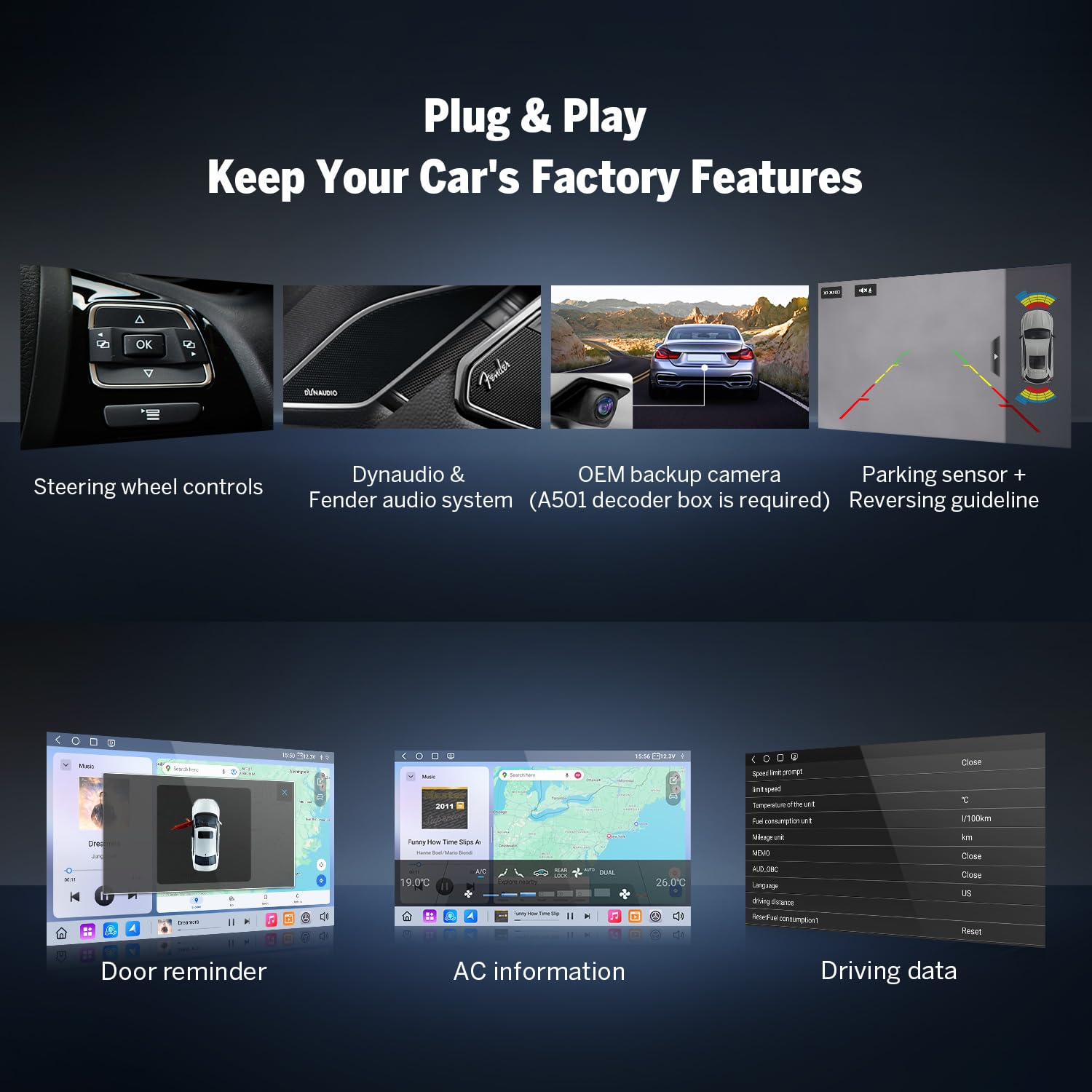 Eonon Autoradio da 9 pollici per Volkswagen, Seat, Skoda, Polo, Golf V/VI, Android 13, 8 GB + 128 GB, 4G, CarPlay, Android Auto, WiFi, GPS, Bluetooth, DSP, EQ, MirrorLink, telecamera di retromarcia