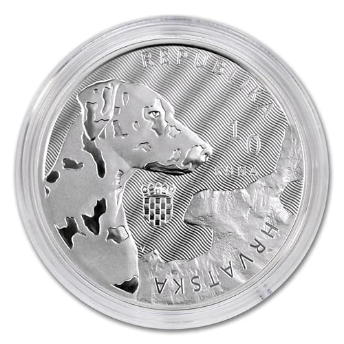 Miniatura 2 de 2021 1 oz Croatian Silver Dalmatian Dog Coin - Autochthonous Croatia Series - Brilliant Uncirculated (in Capsule) with Certificate of Authenticity