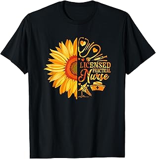 Sunflower Licensed Practical Nurse Medical Nursing LPN T-Shirt