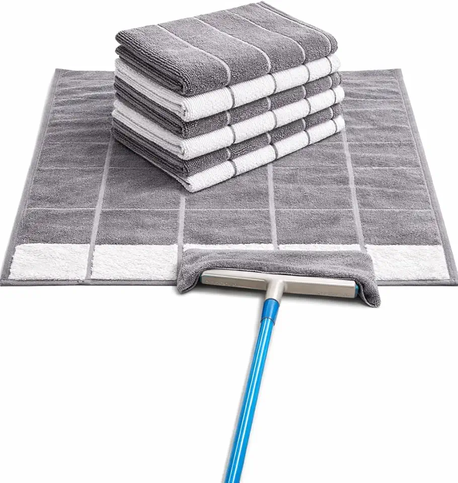 Kit 4 Pano Microfibra 80x50 Mega Grande, Alta Absorção, Reutilizável, Não Solta Fiapos, Multiuso, Limpeza, Casa, Piso, Cozinha, Vidro