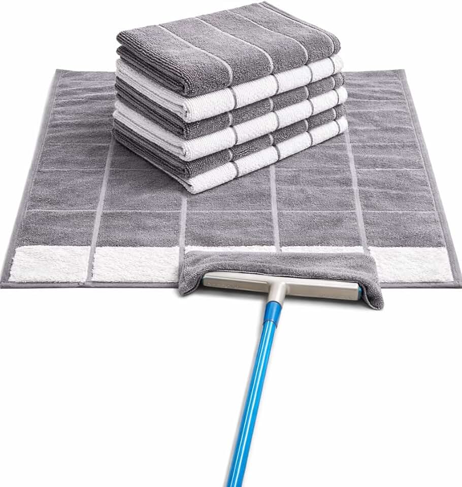 Kit 4 Pano Microfibra 80x50 Mega Grande, Alta Absorção, Reutilizável, Não Solta Fiapos, Multiuso, Limpeza, Casa, Piso, Cozinha, Vidro