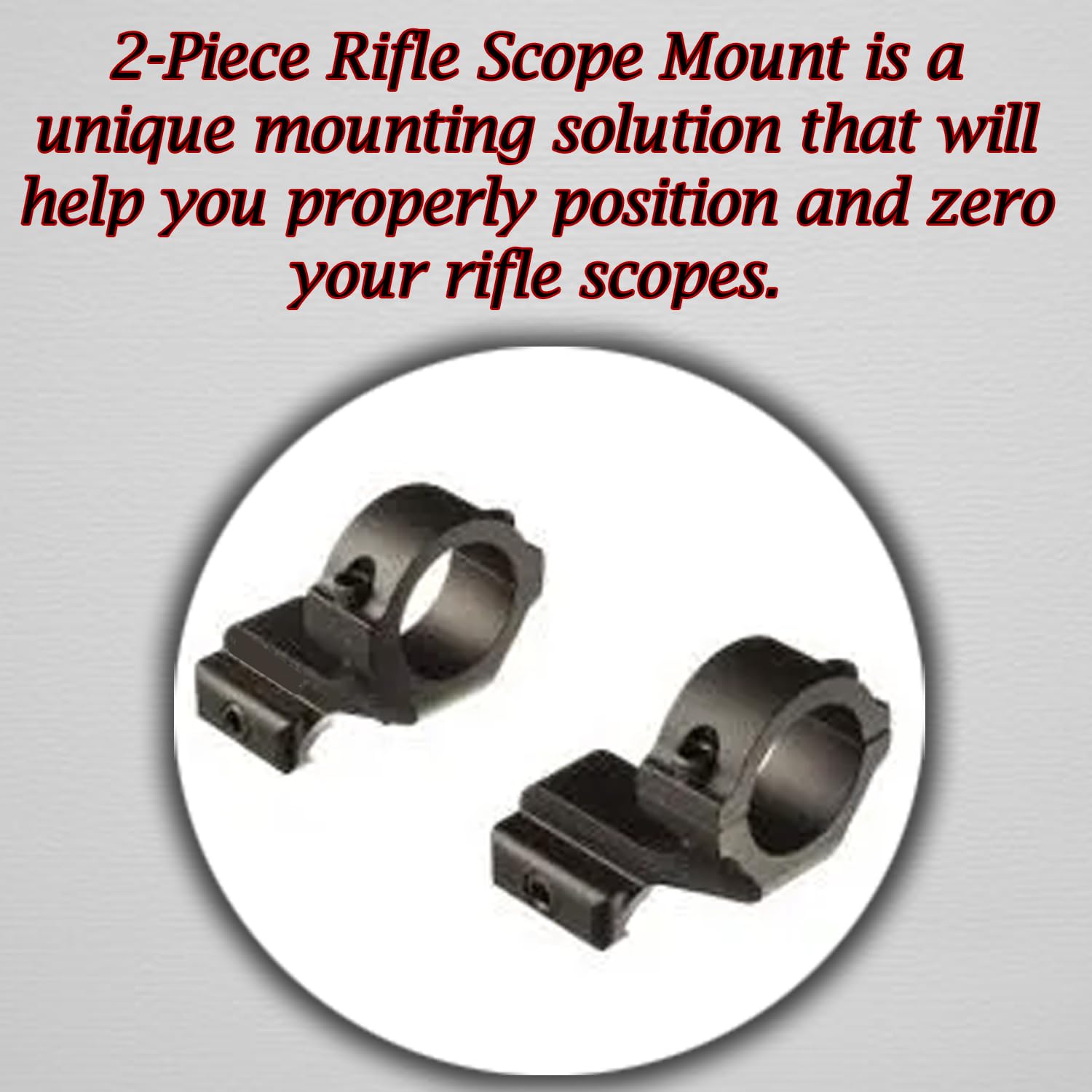 Snapklik.com : Offset Reversible 1 Inch Diameter Rifle Scope Rings 1 ...