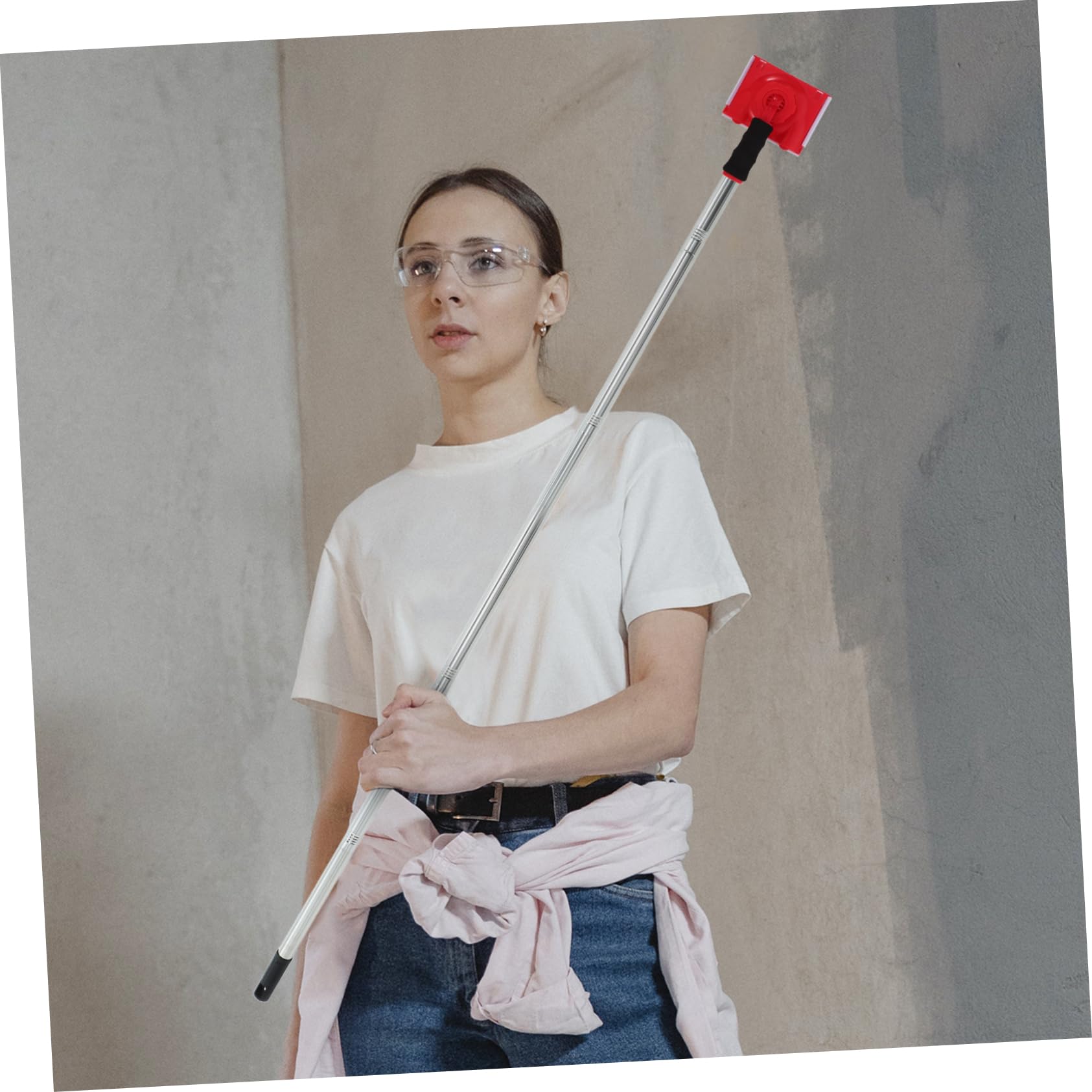 Lurrose Brosse pour machine à bords finesse coin tampon incliné applicateur de ruban de peinture outils de déligneuse de peinture pour les murs outil de peinture de garniture abdos rouge