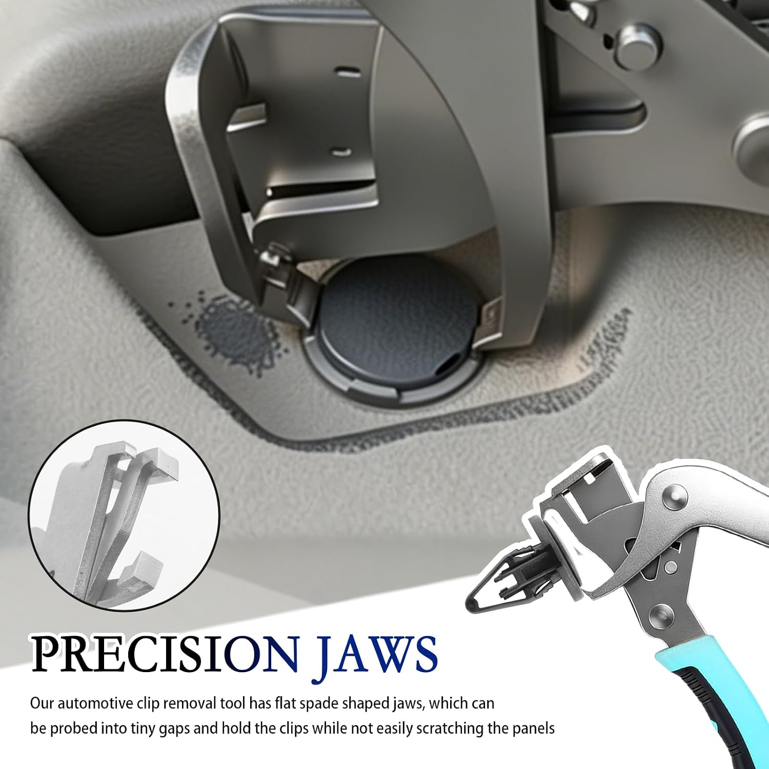 2026 Upgrade Car Clip Pliers,Multi-Function Car Clip Removal Tool for Easy Removing of Fasteners/Clips/Rivets,Spring Loaded Panel Clips Removal Pliers as Cars Tools