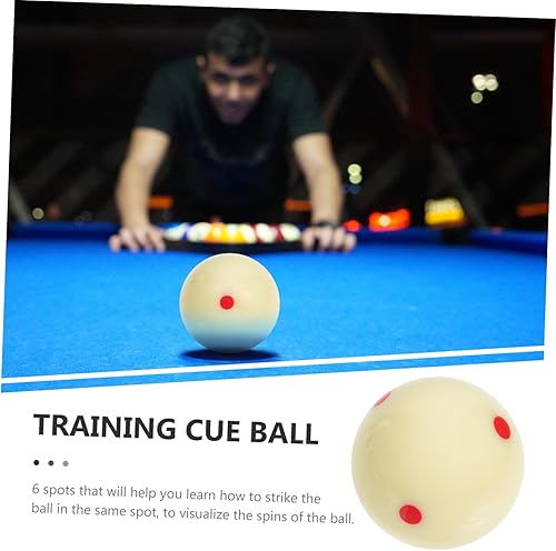 Miniatura 8 de Bola de billar profesional con seis puntos rojos para entrenamiento de billar para una visualización precisa de golpe, precisión diseñada para