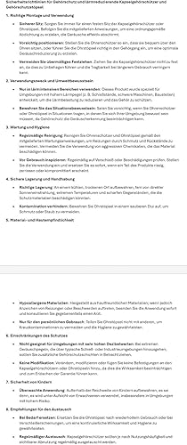 Miniatura 7 de MEDca Orejeras de seguridad - Orejeras de protección auditiva NRR de 31 DB, diadema protectora totalmente ajustable, talla única, desde niños hasta