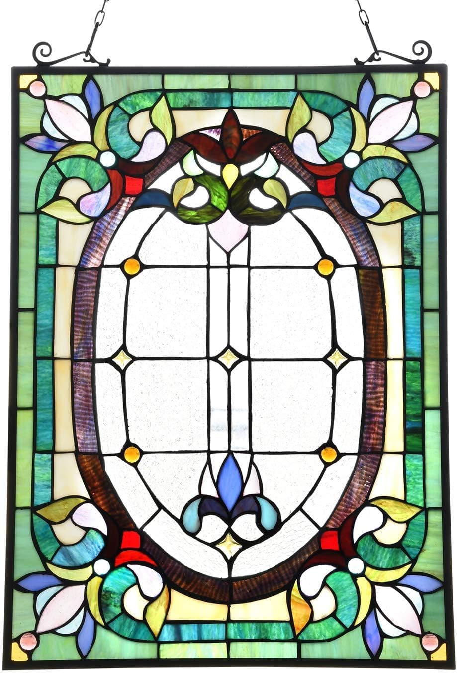 Capulina Dancing Style Stained Glass Window Hangings Panels 17 W x 22 H Fine Handicrafts Suncatcher Parents Gifts for Home Decor