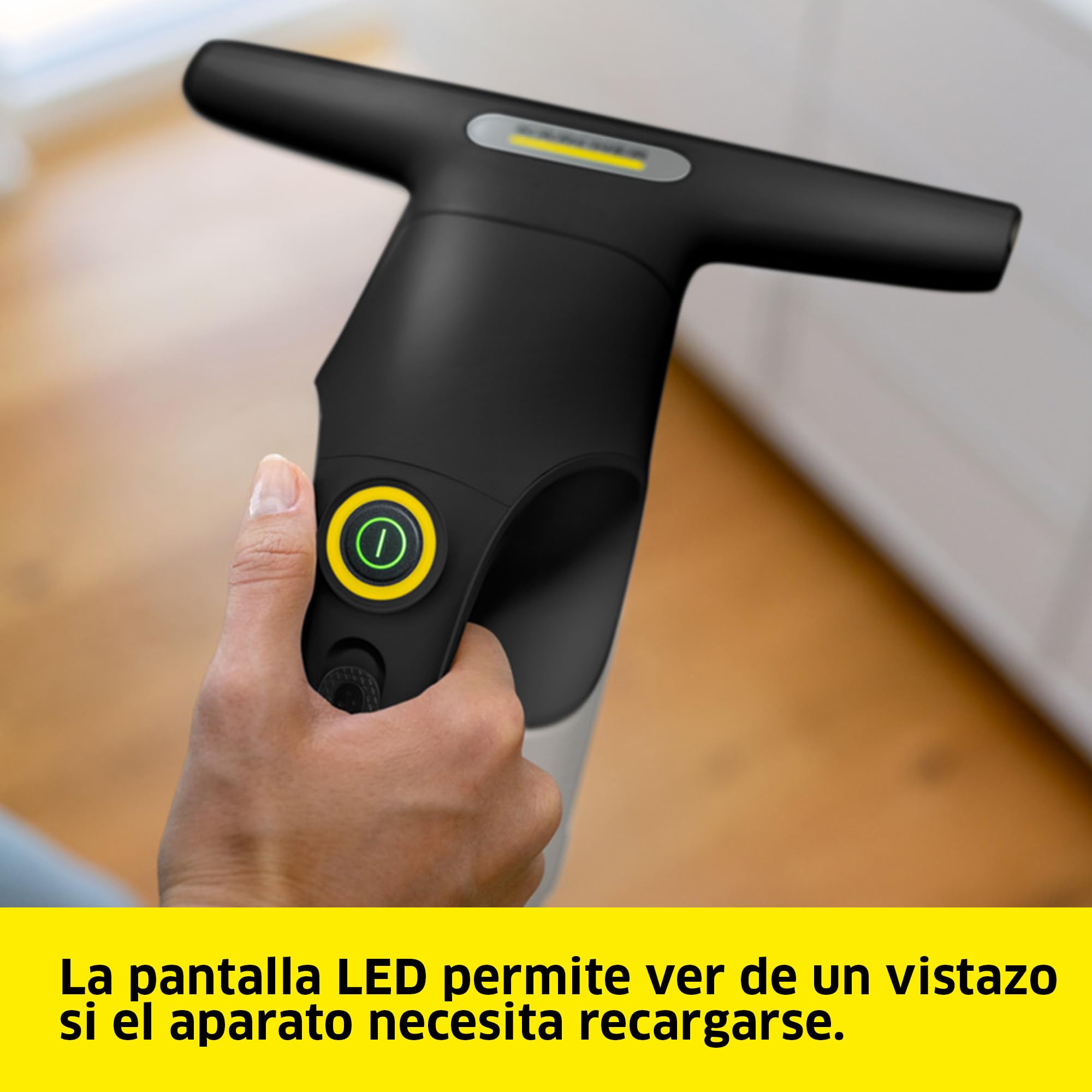 Kärcher limpiadora de cristales con batería WV 1 Compact Care Extra+ Black, autonomía: 25 min, depósito: 100 ml, peso: 0,5 kg, botella pulverizadora con paño de microfibra, 500 ml de limpiacristales