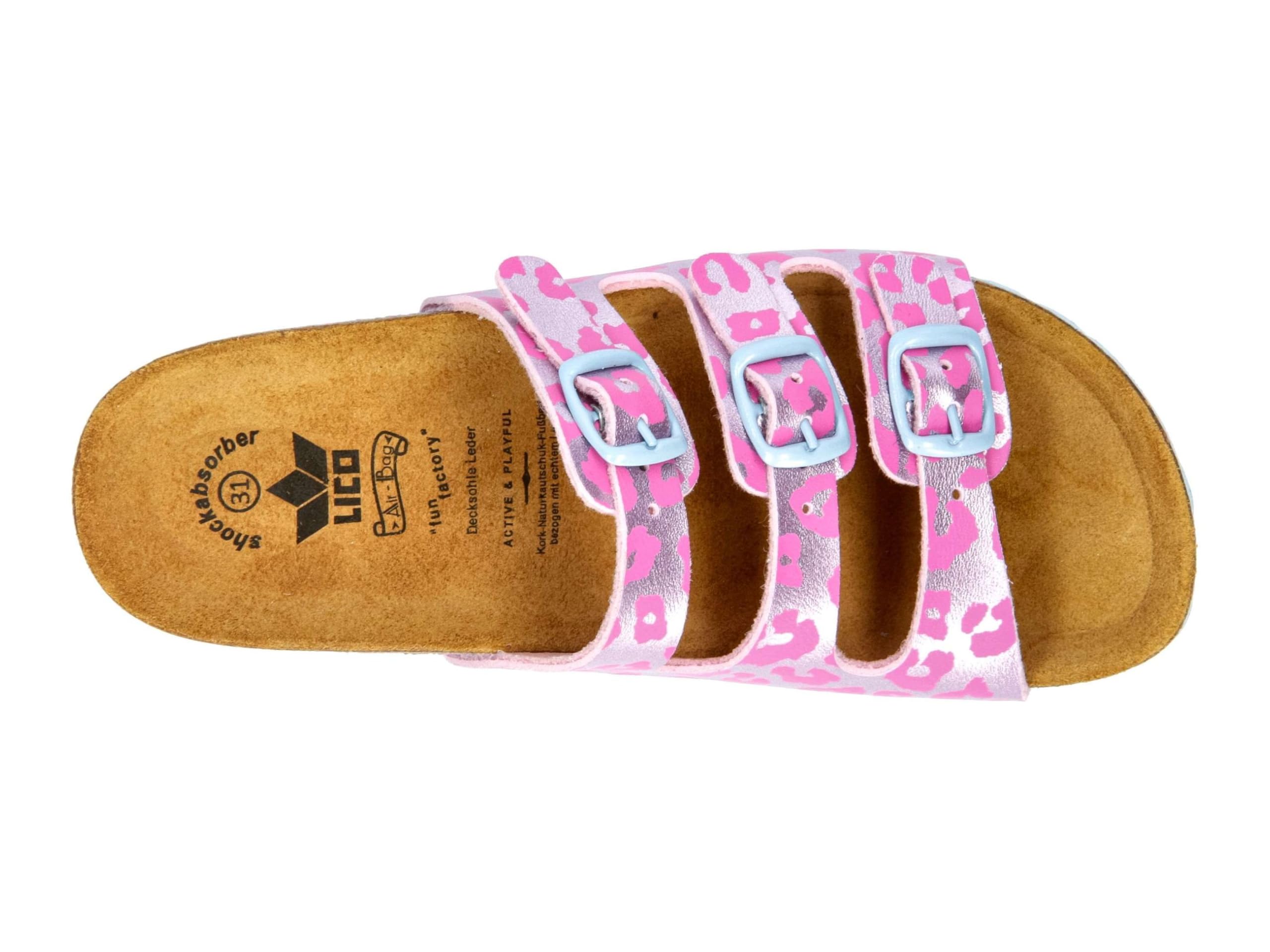 Lico Bioline Kids, Ciabatte Bambine e ragazze, Rosa Turchese, 33 EU