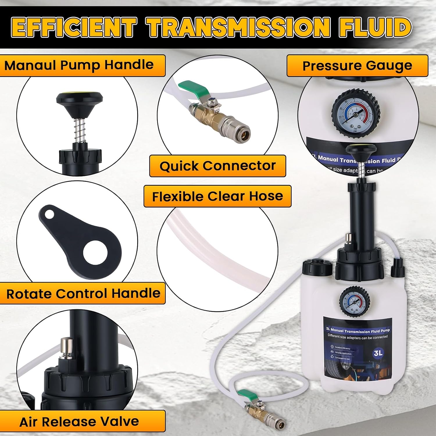3L Transmission Fluid Pump Kit with 12 ATF Adapters