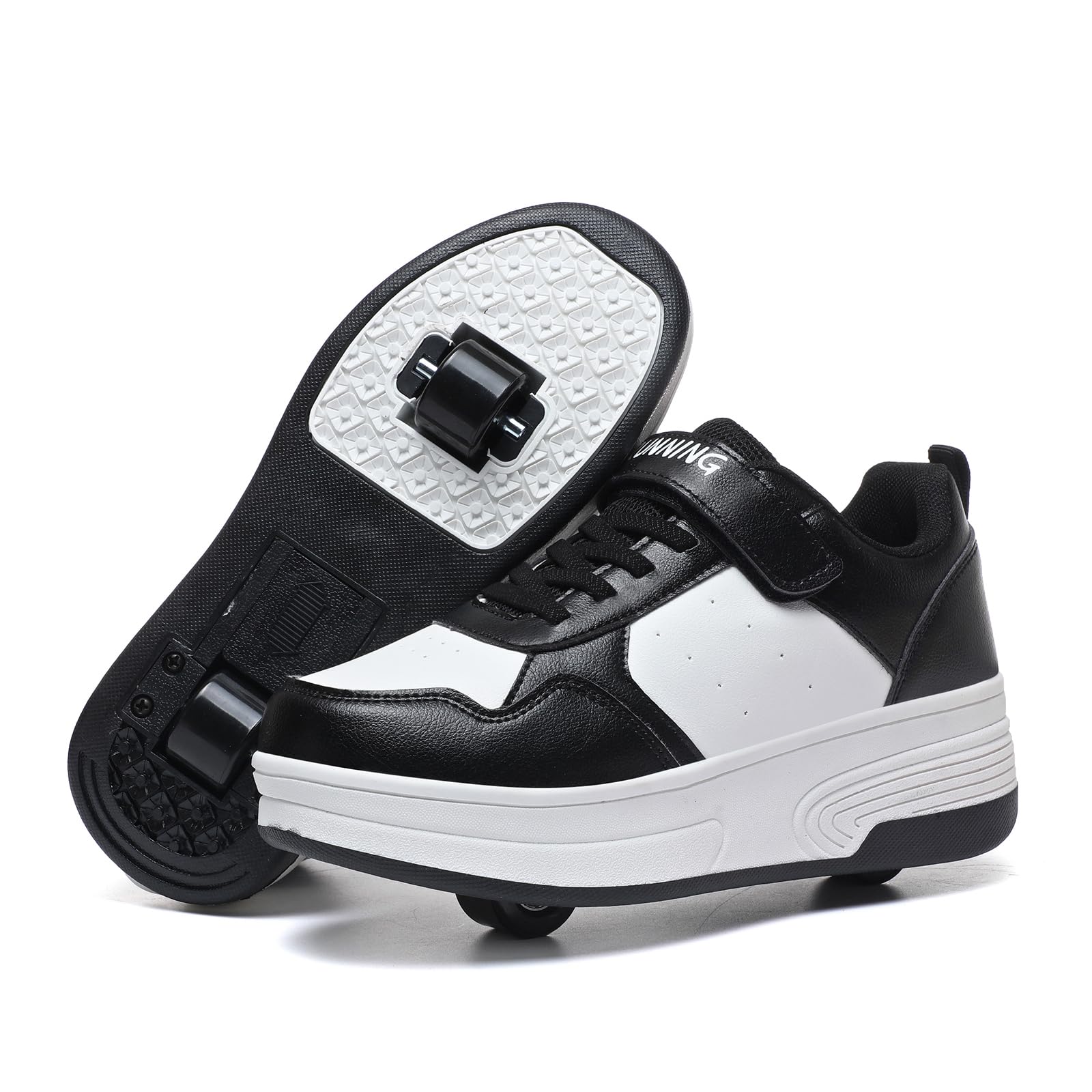 HSQFashion Sneaker Roller Skate Shoes for Boys Girls Kids Detachable Wheeled 2 in 1 Skating Shoes with Wheels