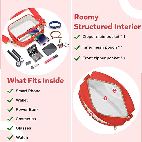 Miniatura 182 de KETIEE Bolso cruzado transparente, aprobado para estadios, para conciertos, eventos deportivos, festivales