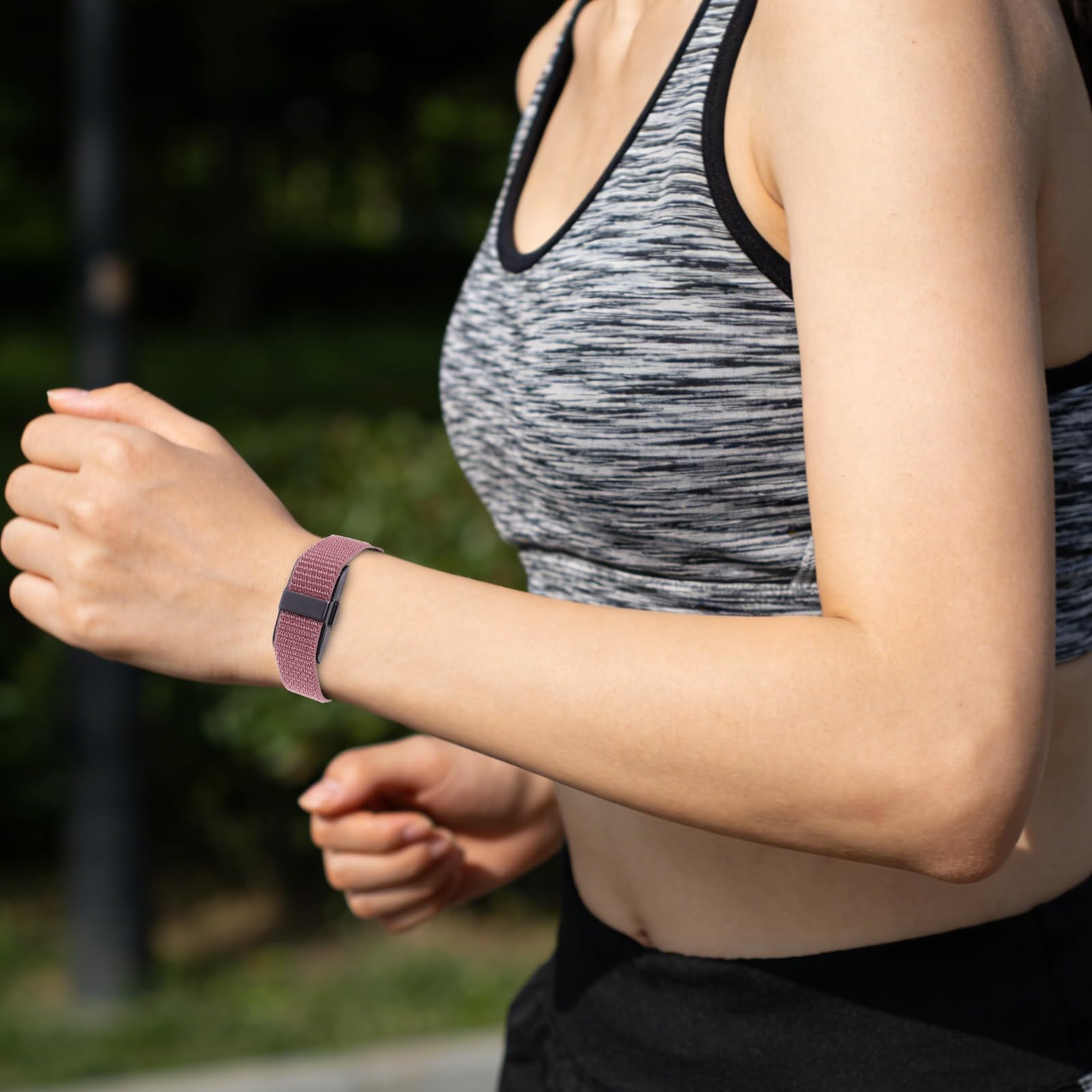 ZOOROO 3-Pack Nylon Loop Sport Replacement Bands Compatible with Hume Health Band, Soft Breathable Adjustable Wrist Band for Hume Band Replacement Strap Wristband for Fitness Tracker Women Men — view 7