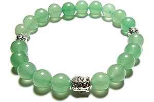 Natural Crystal Healing Peace Beads Bracelet with Buddha Charm