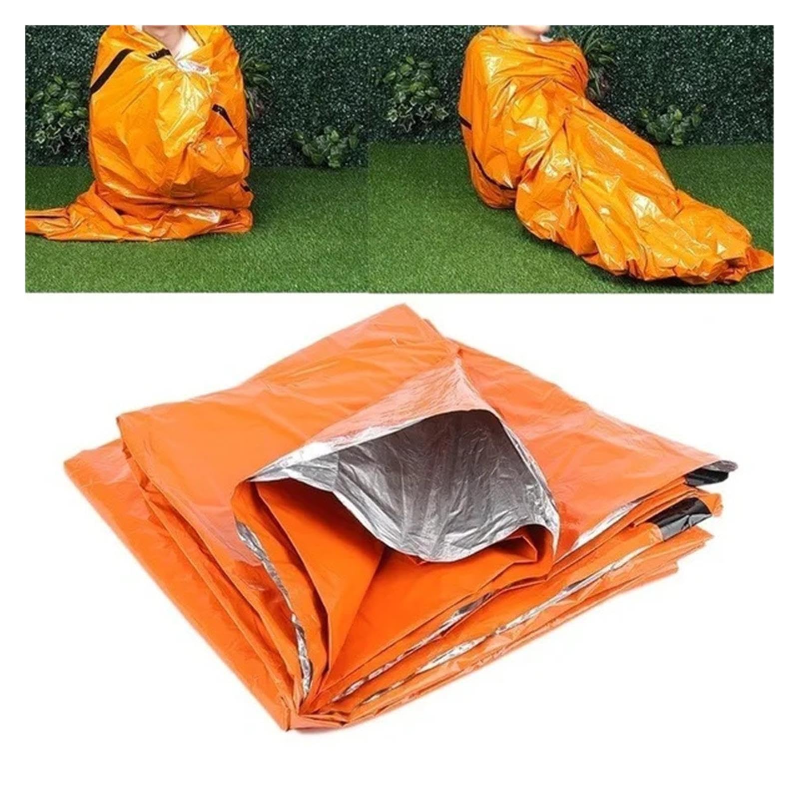 Saco Térmico Reflectante con Bolsa para Camping Senderismo Aire Libre