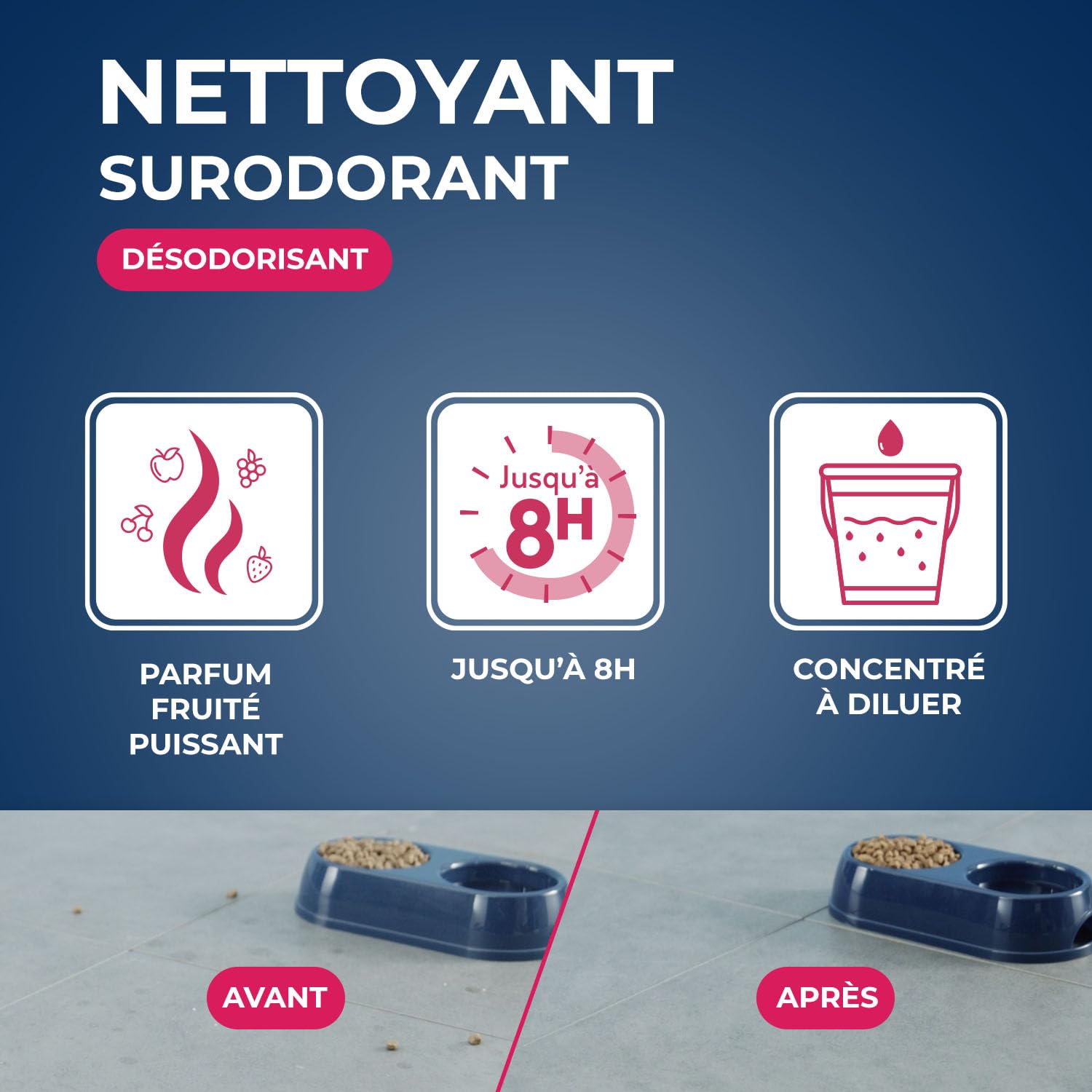 STARWAX Nettoyant désodorisant surodorant 5L | Nettoie les surfaces et lieux de vie des animaux, parfum longue durée, sans javel, fabriqué en France, rendement 1100m²/L