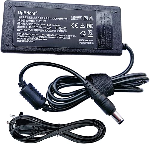 UpBright Adaptador de 18V 2.5A ACDC para Cricut Explore Air 2 Expression 2 Create Mini Cake Maker Cortadora 14-0001 JOD-SWR-05758 KSAH1800250T1M2