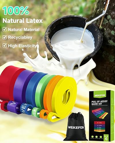 Vista 2 de Resistance Bands Set, Pull Up Assist Bands - Stretch Resistance Band - Mobility Band Powerlifting Exercise Bands for Resistance Training, Physical