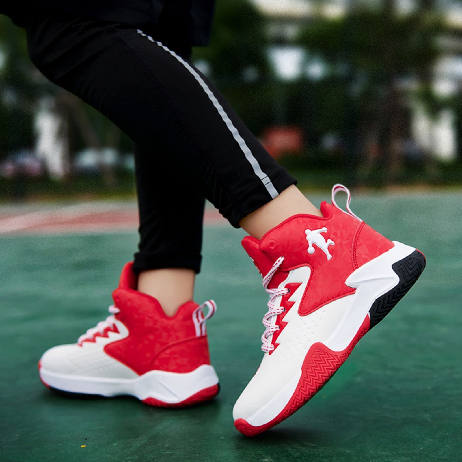 Chaussures de Basket pour Grand Enfant Adolescent, Antidérapantes Respirantes Confortables pour Garçons et Filles