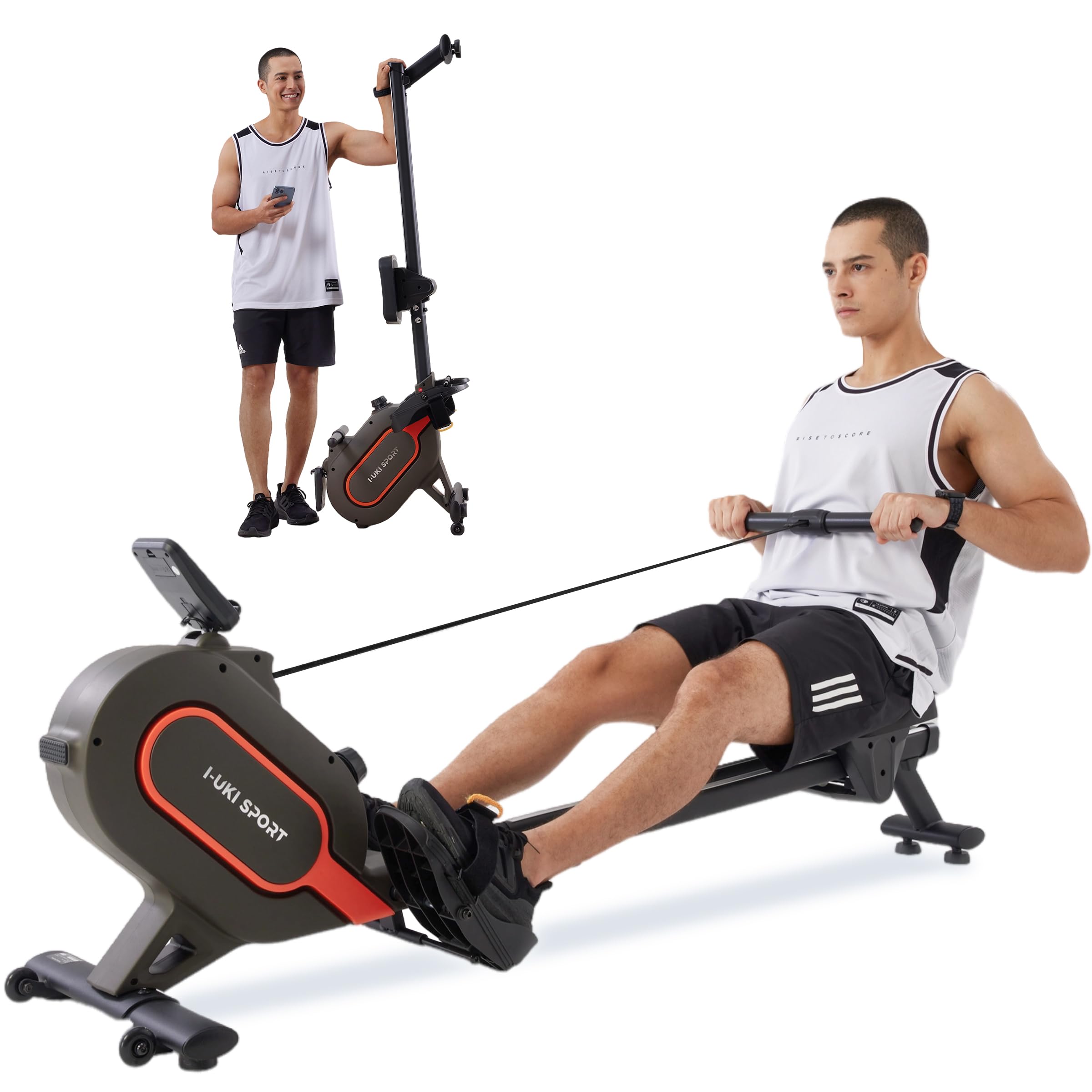 Amazon.co.jp: I-uki Sport Household Rowing Machine, 16 Level Load 