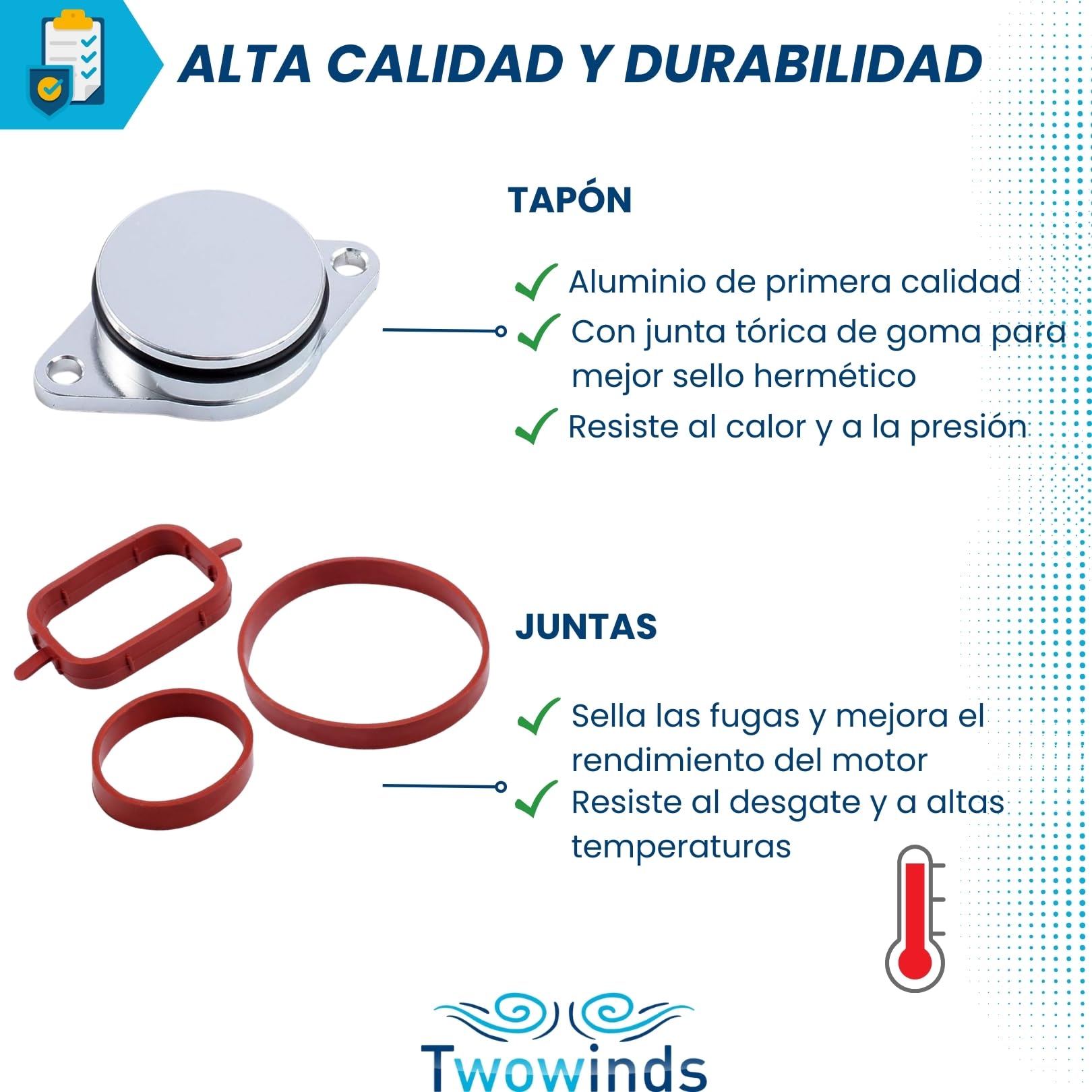 Twowinds Kit Anular Mariposas del Colector de Admisión (32mm) - 6 Cilindros | Compatible con BMW E90 E91 E92 E93 E60 E61 E63 E64 E66 E83 E53 E70 E71