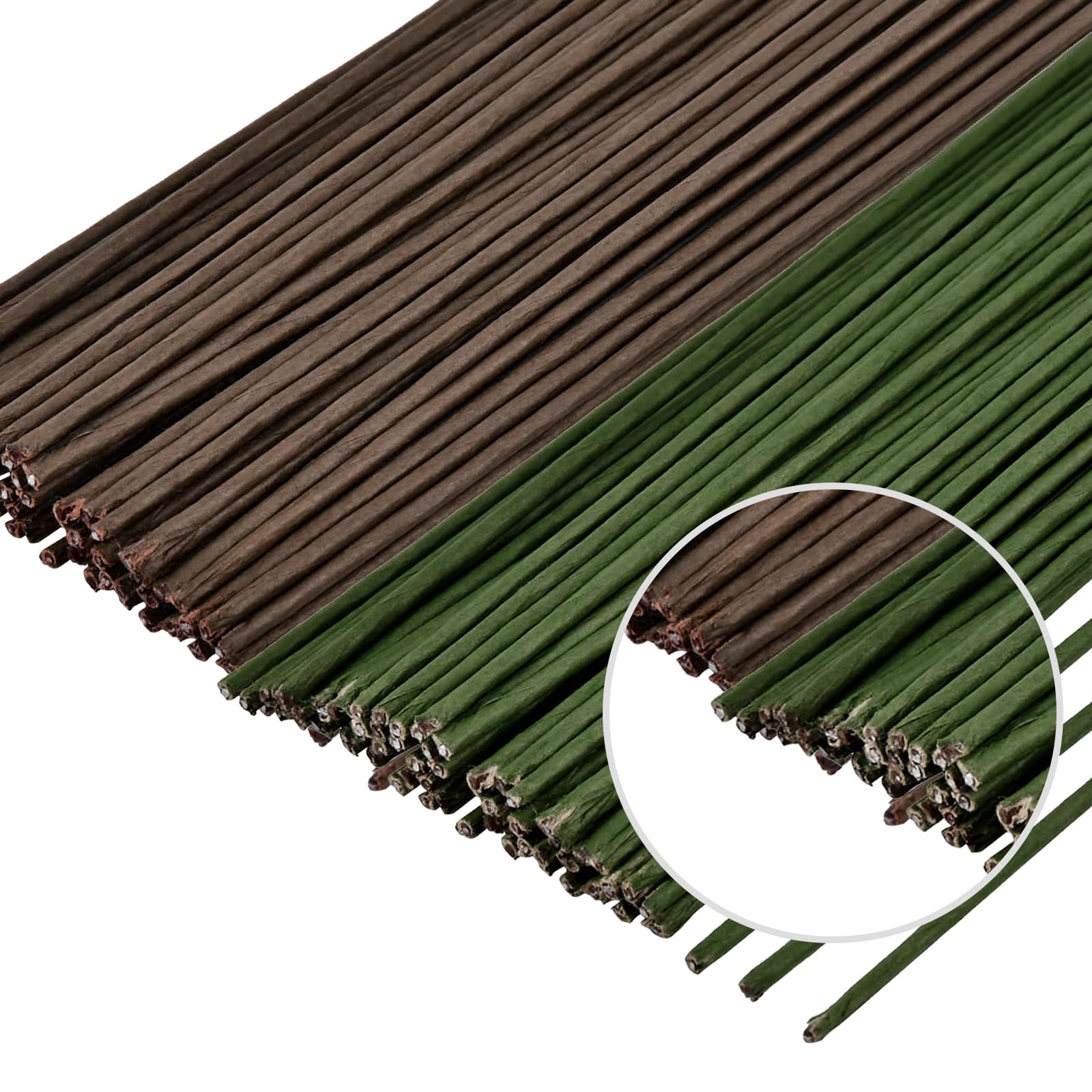 POPOYU 200Pcs Florist Wire,Flower Wire Stems,Floristry Wires for Wreath Making,Florist Flexible Wires,BouquetWire Craft WireFlorist for Flower Stub Stem Handmade DIY Craft Flowers Arranging Supplies