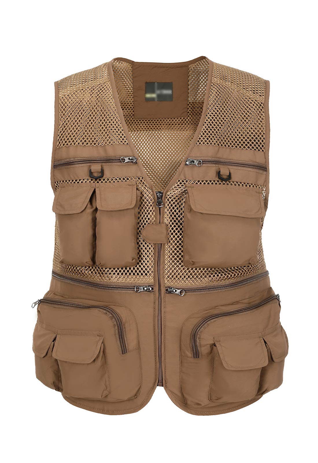 Hbufnha Gilet Da Pesca Da Lavoro Esterno Unisex Caccia Viaggi Fotografia Safari Gilet Con Multi Tasche - bianco - XX-Large