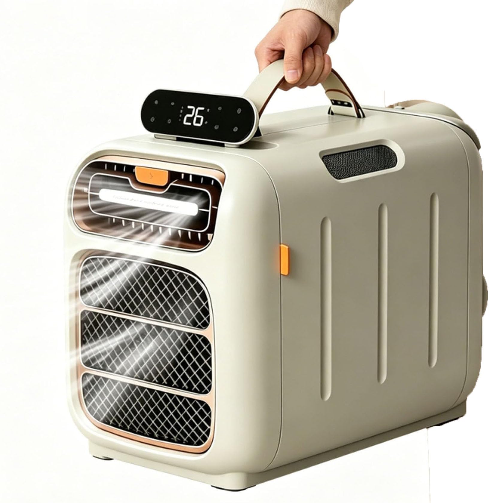 Condizionatore Portatile, Climatizzatore Mobile Per Piccoli Spazi (8–10 M²) | Condizionatore Da Campeggio Da 4700 Btu/800 W Con Modulo Di Riscaldamento Opzionale Da 800 W, Flusso D'Aria (45 Db)