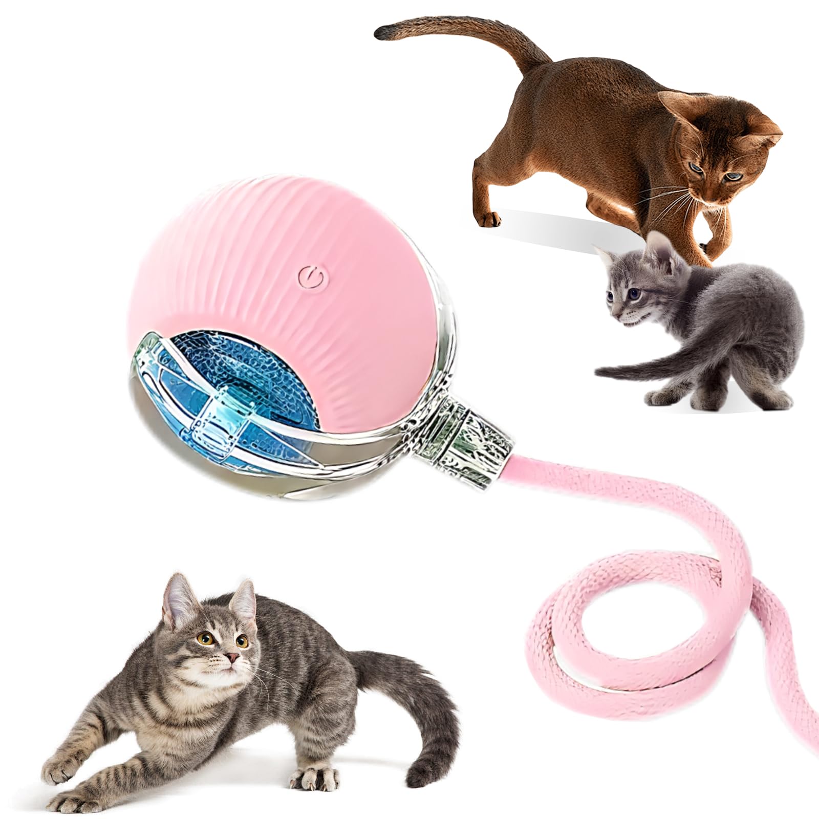 Cat Ball Toy,New Interactive Rolling Cats Dog Toy Balls 360° Smart Automatic Rolling Pet…