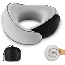 3-in-1 Memory Foam Travel Neck Pillow, Adjustable, Washable