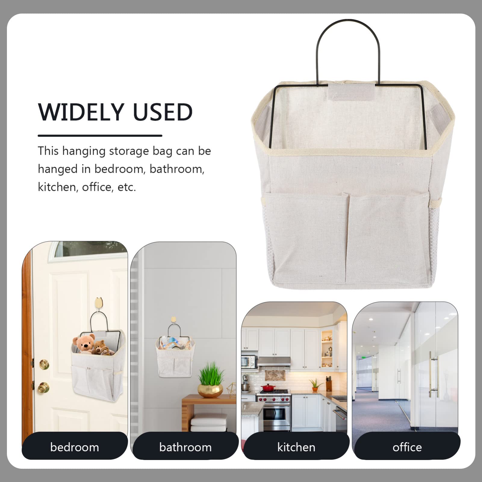 Cabilock 2piezas Bolsa De Almacenamiento Colgante Organizador De Estante De Pared Para Dormitorio y Hogar Bolsa De Almacenamiento Laterales